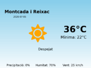 AEMET: El temps per a Montcada i Reixac – 5 de Juliol de 2026