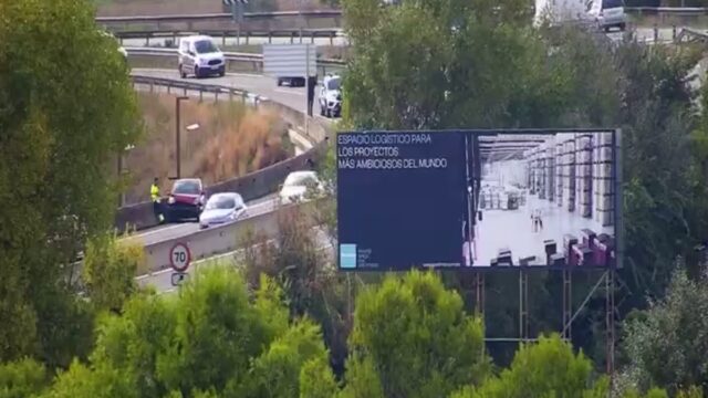 Imatge de l'accident a la C-17, al seu pas per Montcada i Reixac (Trànsit)
